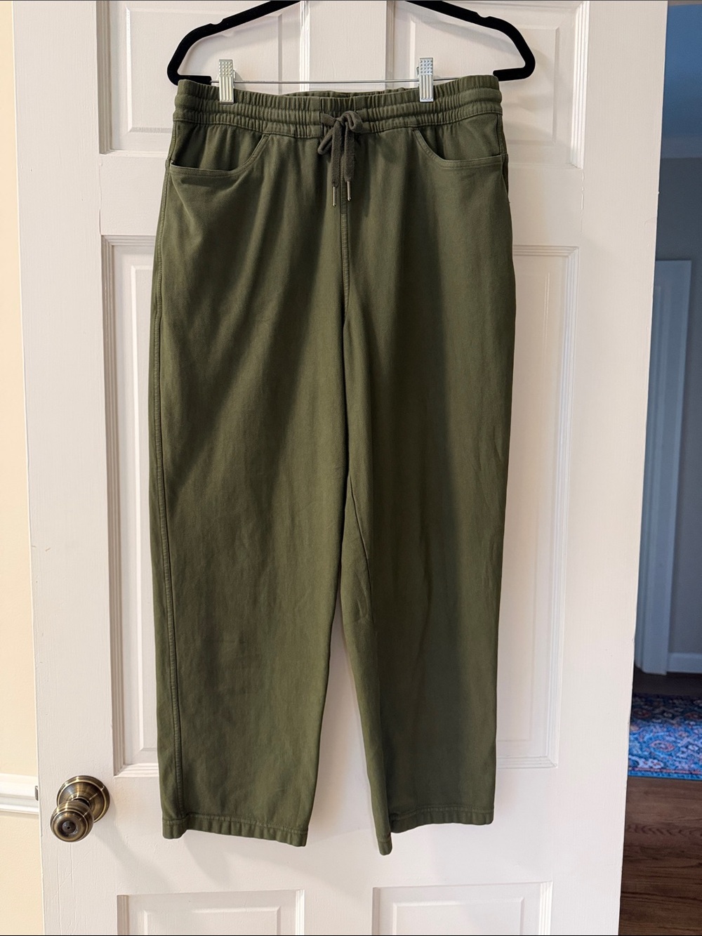Athleta Olive Green Drawstring Jogger Sweatpants